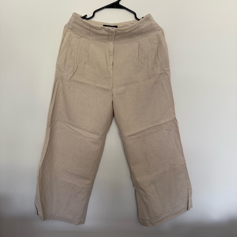 Dynamite Cream Wide-Leg Trousers - Picture 2 of 7